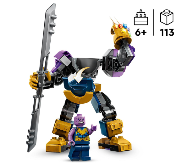 LEGO Marvel 76242 Mechaniczna zbroja Thanosa - 1091294 - zdjęcie 4